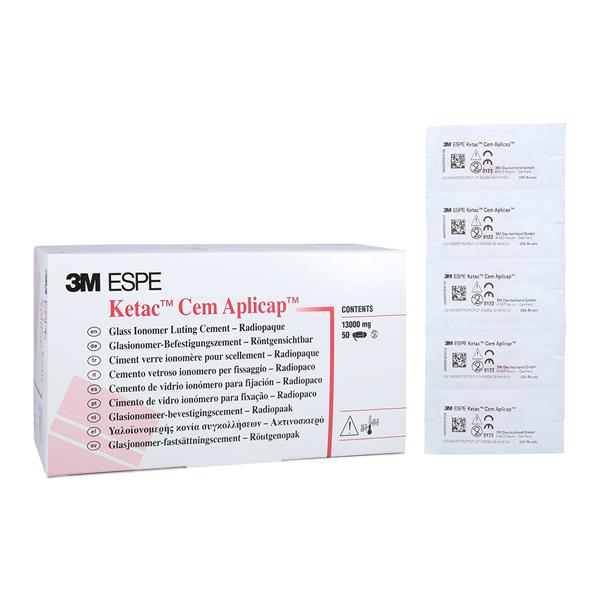 3M Solventum 56061 Ketac Cem Aplicap Glass Ionomer Luting Cement 50/Pk 3M Solventum 56061 Ketac Cem Aplicap Glass Ionomer Luting Cement 50/Pk